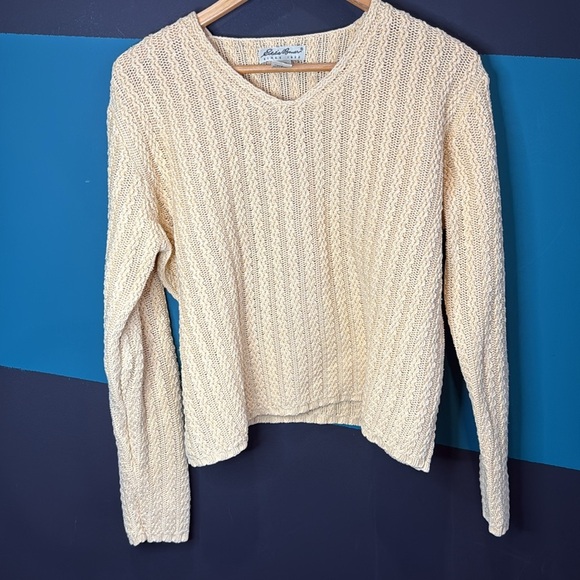 Women's Yellow Sweater 100% cotton - Picture 1 of 12